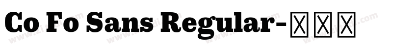 Co Fo Sans Regular字体转换